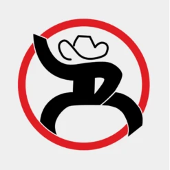 Hooey Roughy Strap Sticker #ST4004RDBK