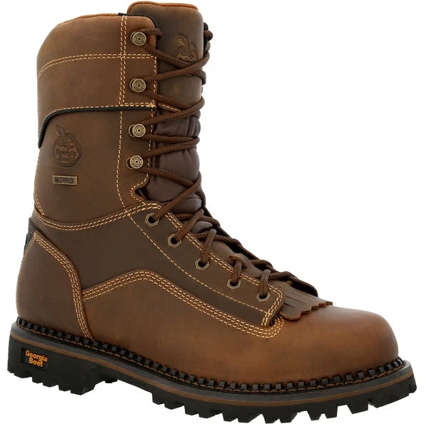 Men's Georgia AMP LT Low Heel Composite Toe Waterproof Logger Work Boot #GB00473