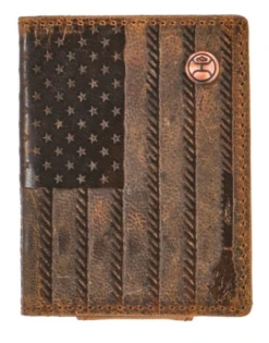 Men's Hooey Liberty Roper Bi-Fold Money Clip #HFW003-BRBK