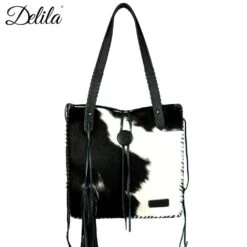 Women's Delila Hair-On Hide Tote #LEA-6026BK
