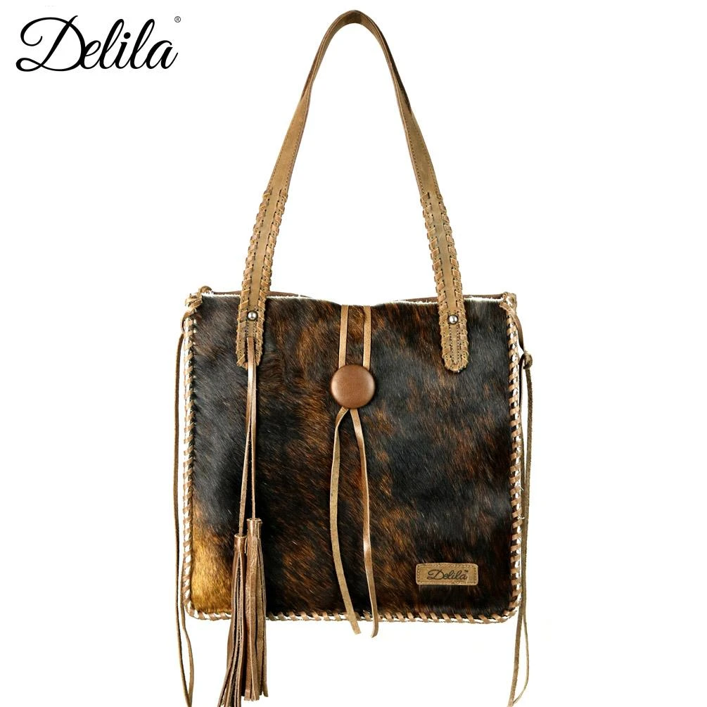 Women's Delila Hair-On Hide Tote #LEA-6026CF