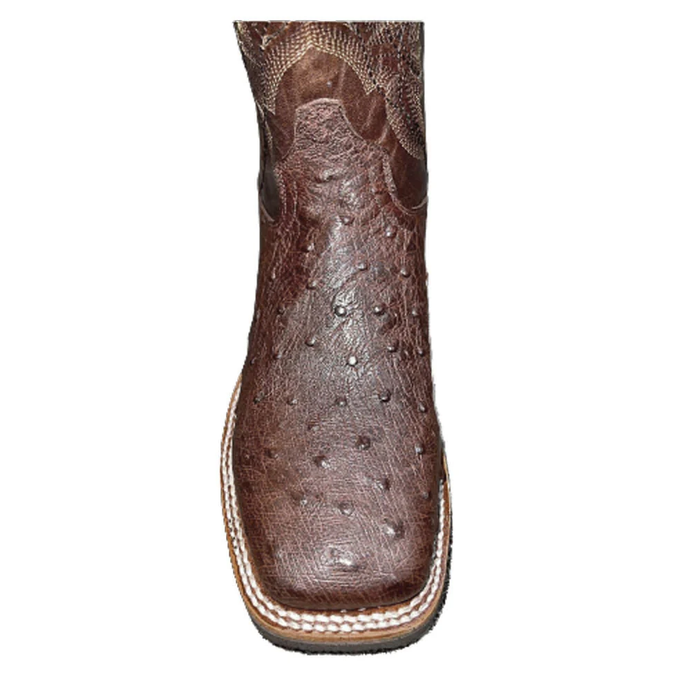 Men's Dan Post Dark Brown Ostrich Square Toe #DPP5711 - Image 3